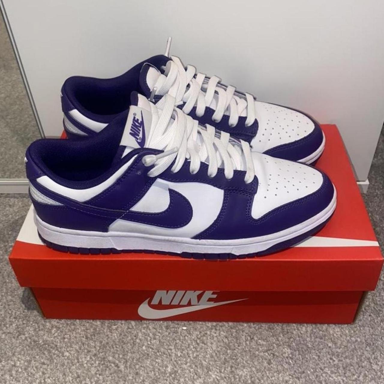 NIKE DUNK Low Retro Court Purple Hardly worn. Some... - Depop