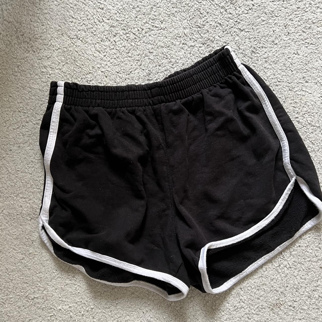 Brandy Melville Women's Black and White Shorts Depop