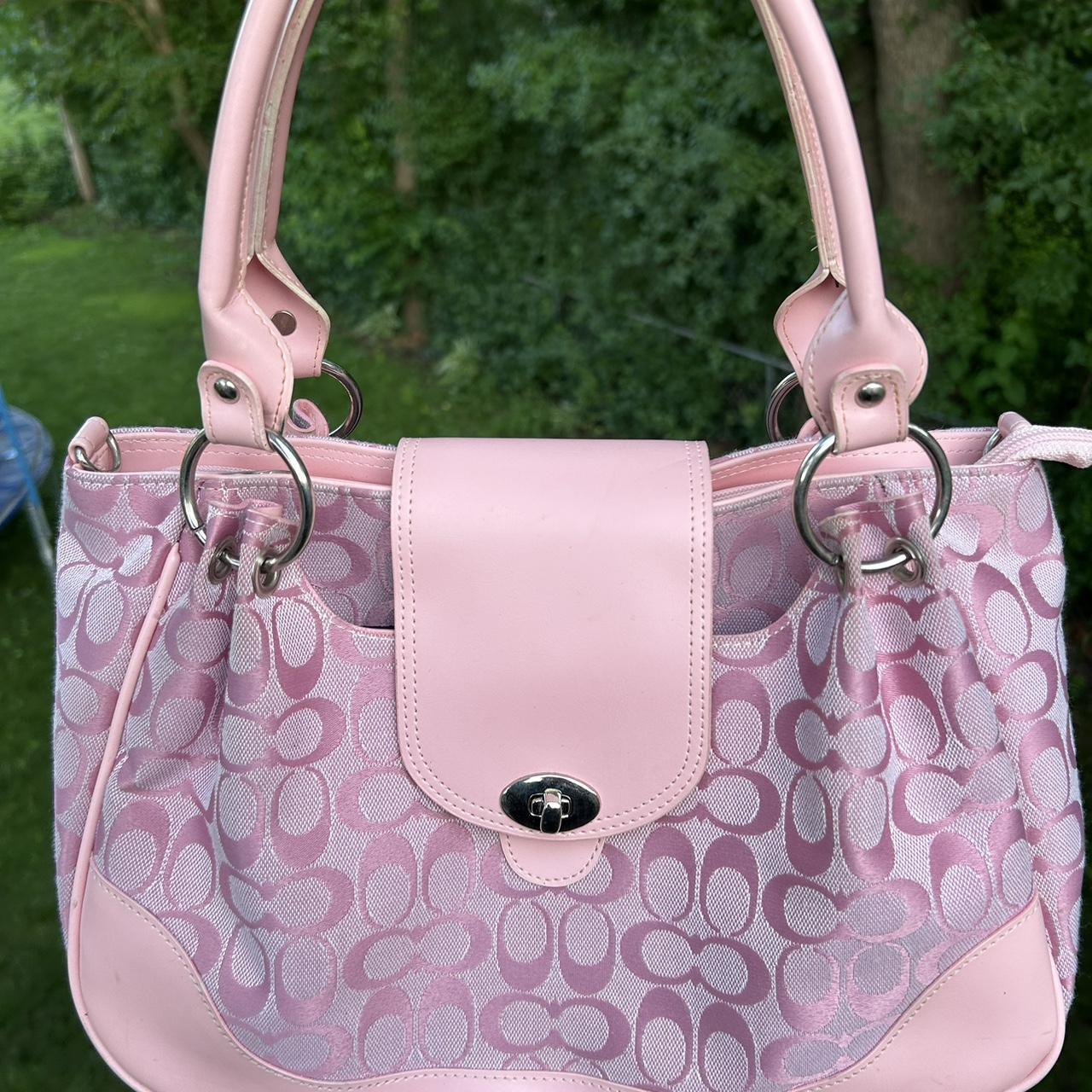 Super cute pink coach bag -perfect y2k bag (Not... - Depop