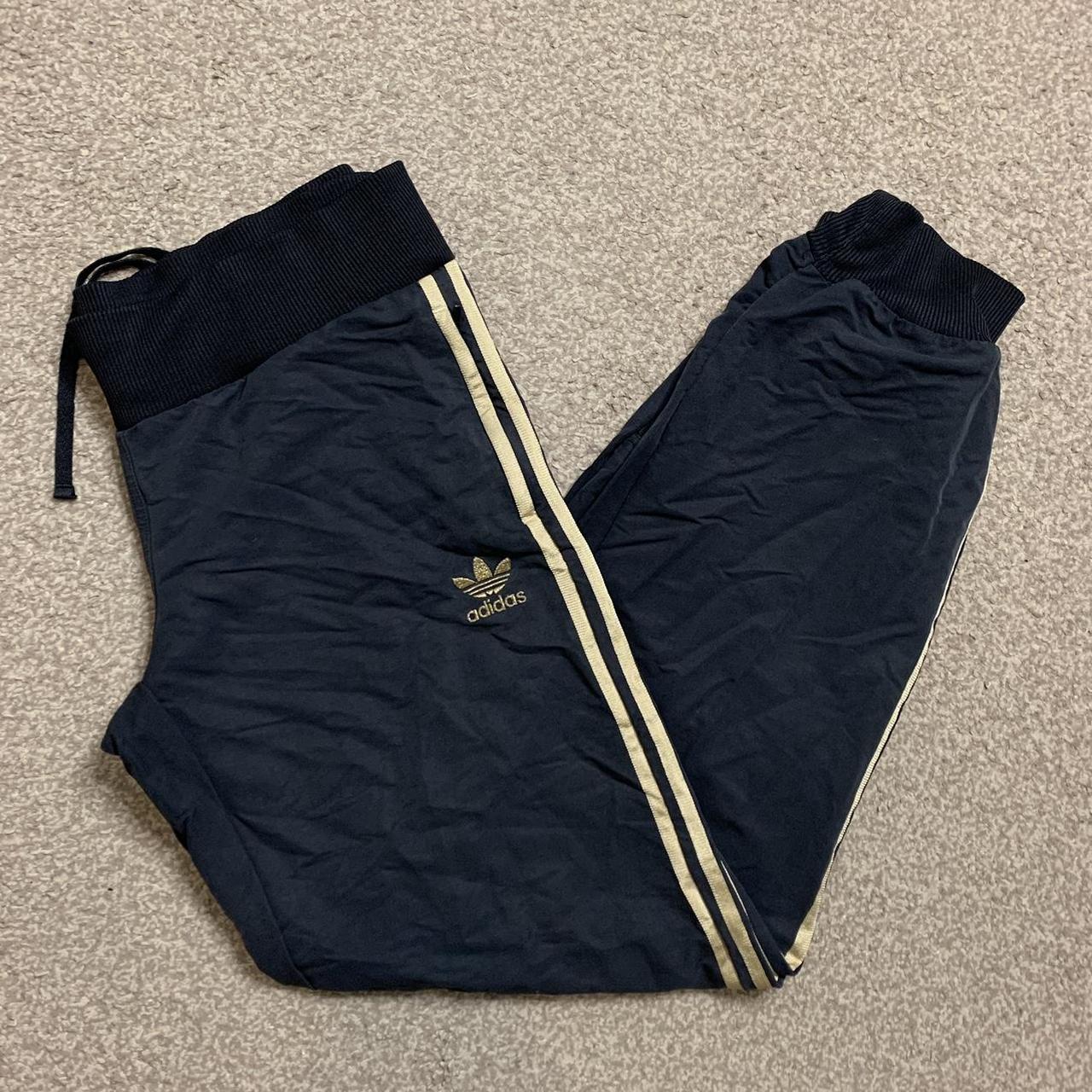 Adidas Womens Black And Gold Joggers Tracksuits Depop 4827