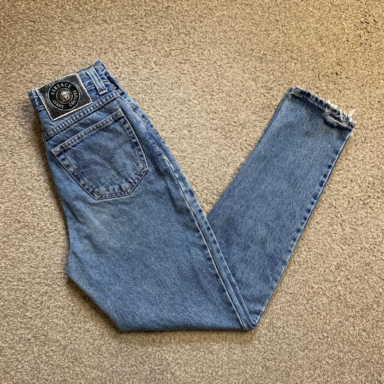 Versace Women's Blue Jeans Depop