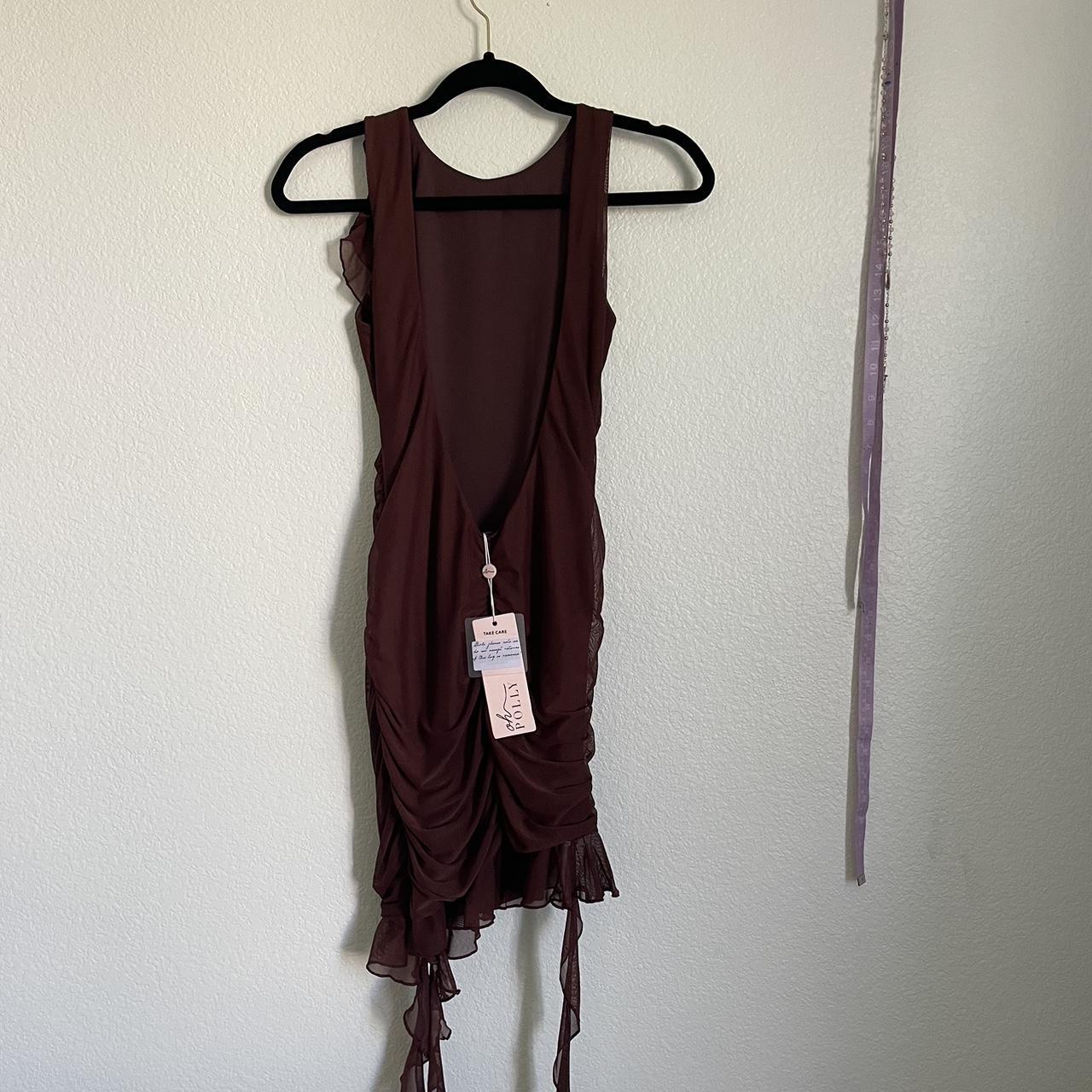 Oh Polly brown bodycon dress Never worn Tags still... - Depop