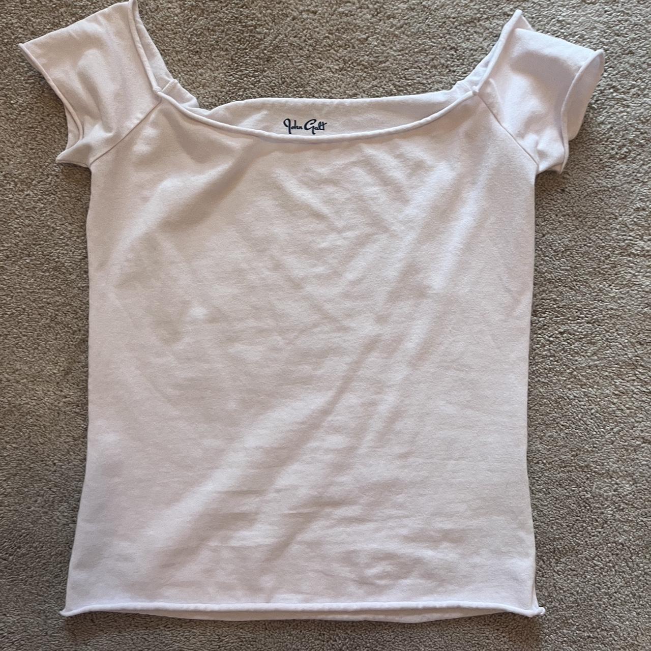 Brandy melville/John Galt bonnie top Baby pink, off... Depop