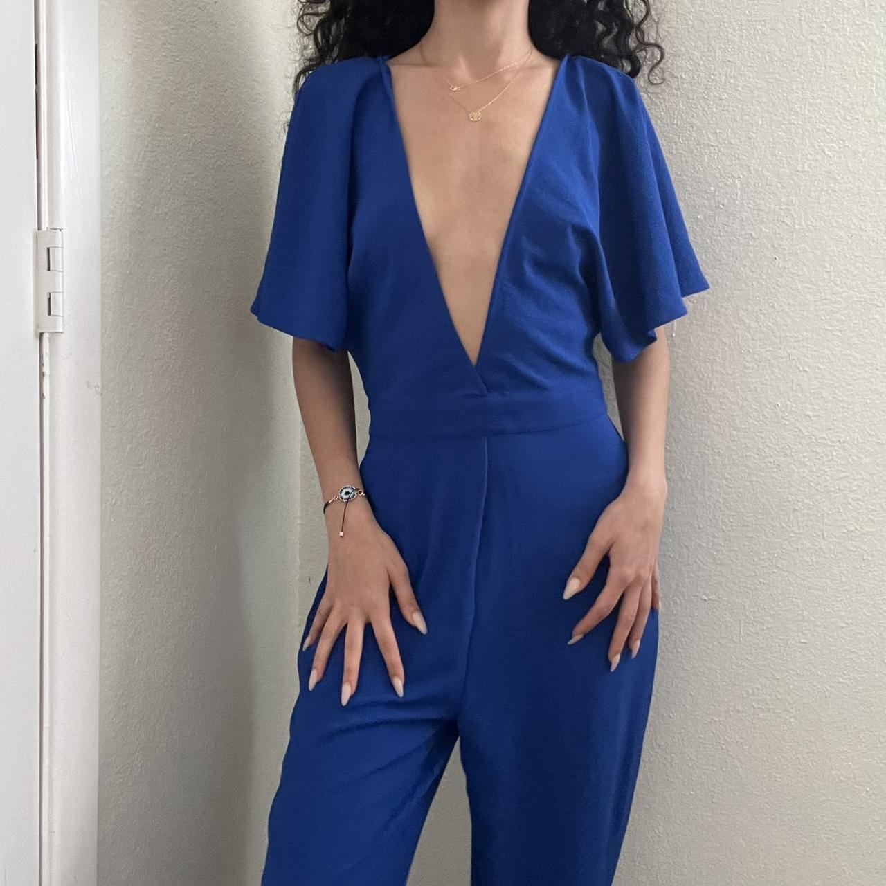 Zara cheap blue jumpsuit