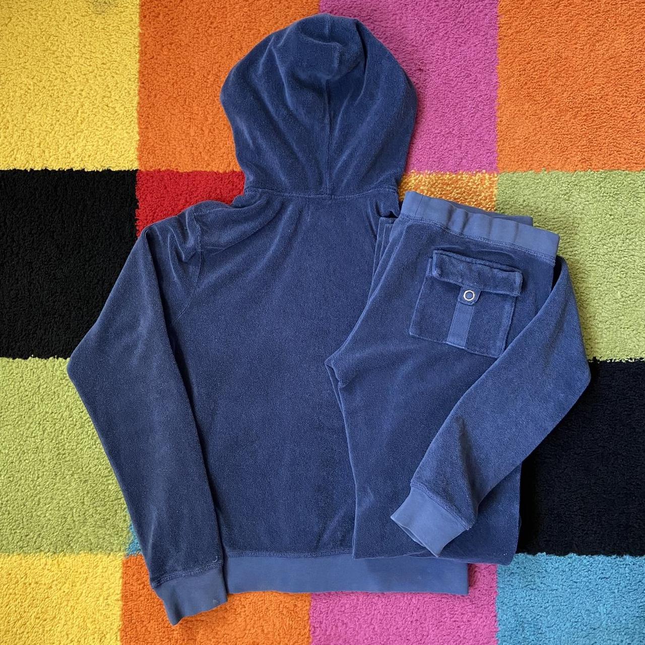 Juicy Couture ケース ネイビー Big Bling Towel Terry Zip Hoodie - Juicy Couture