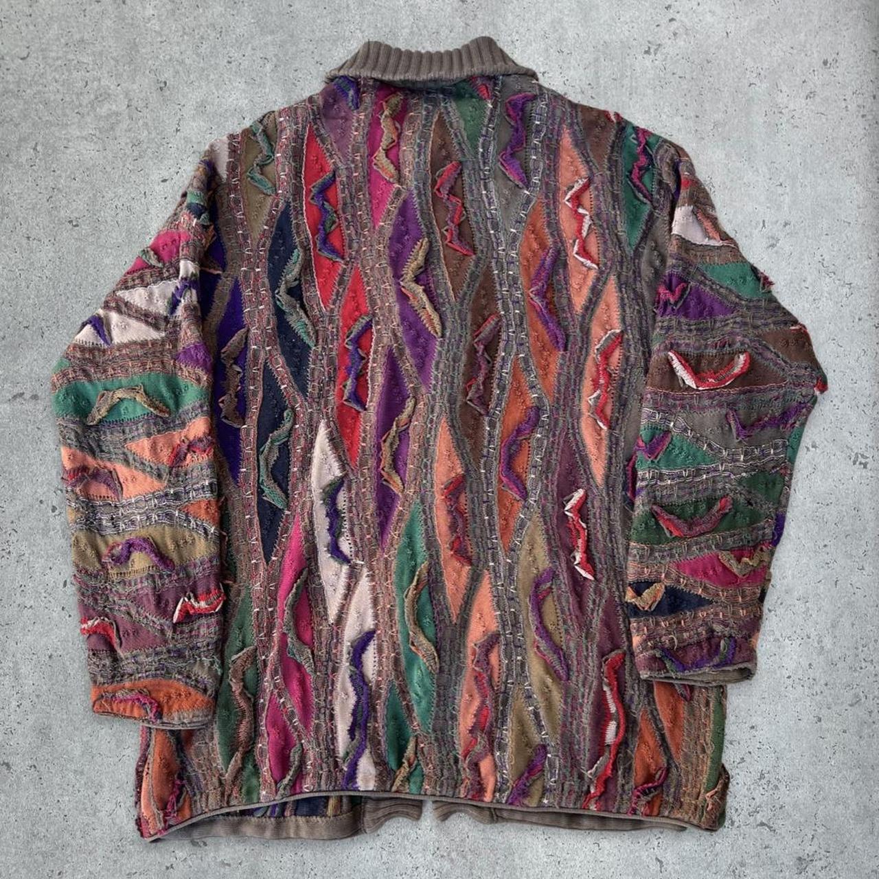 Vintage COOGI Sweater 90’s Multicolored Cardigan... - Depop