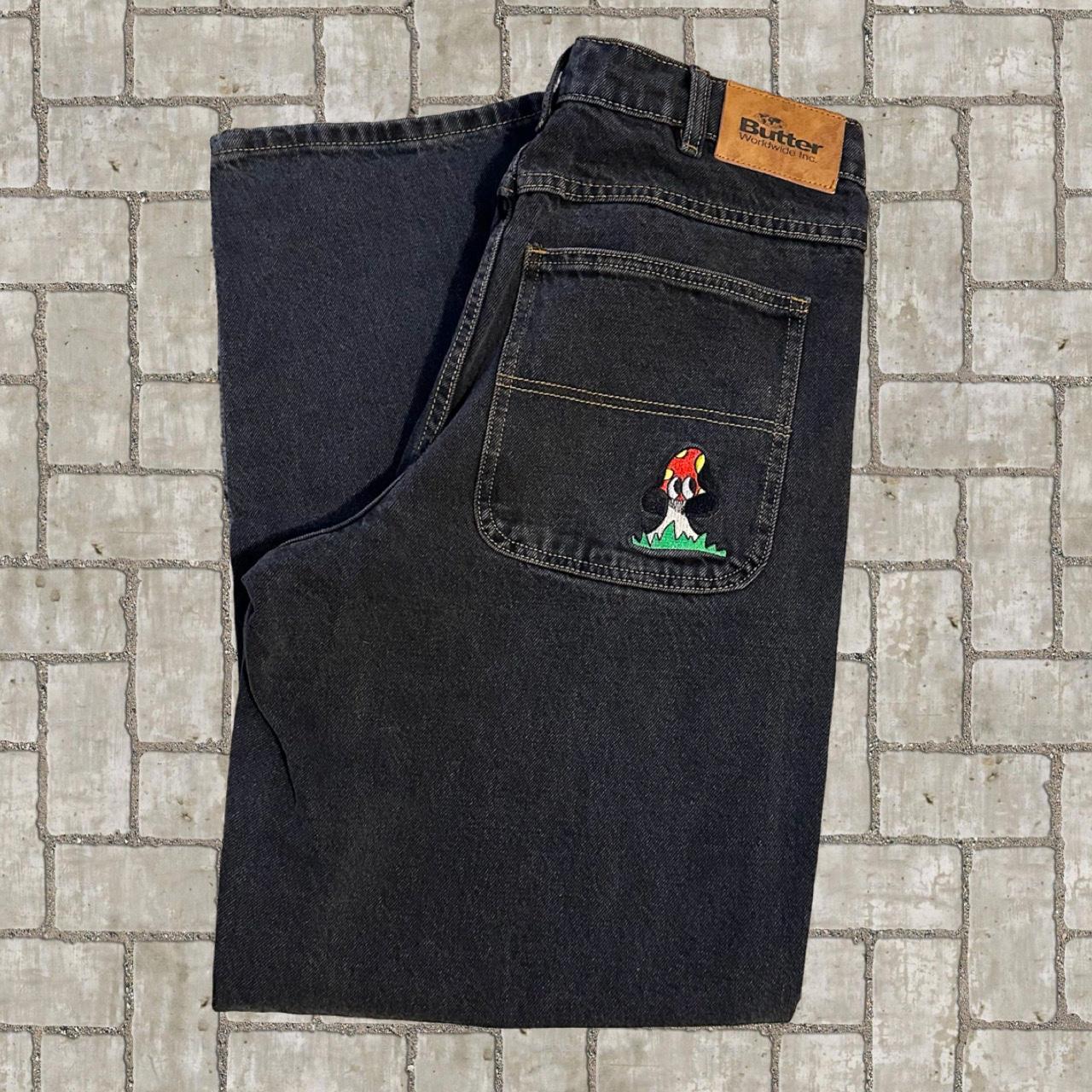 Butter Goods Mushroom Denim 32. Washed Black Q4 2021... Depop