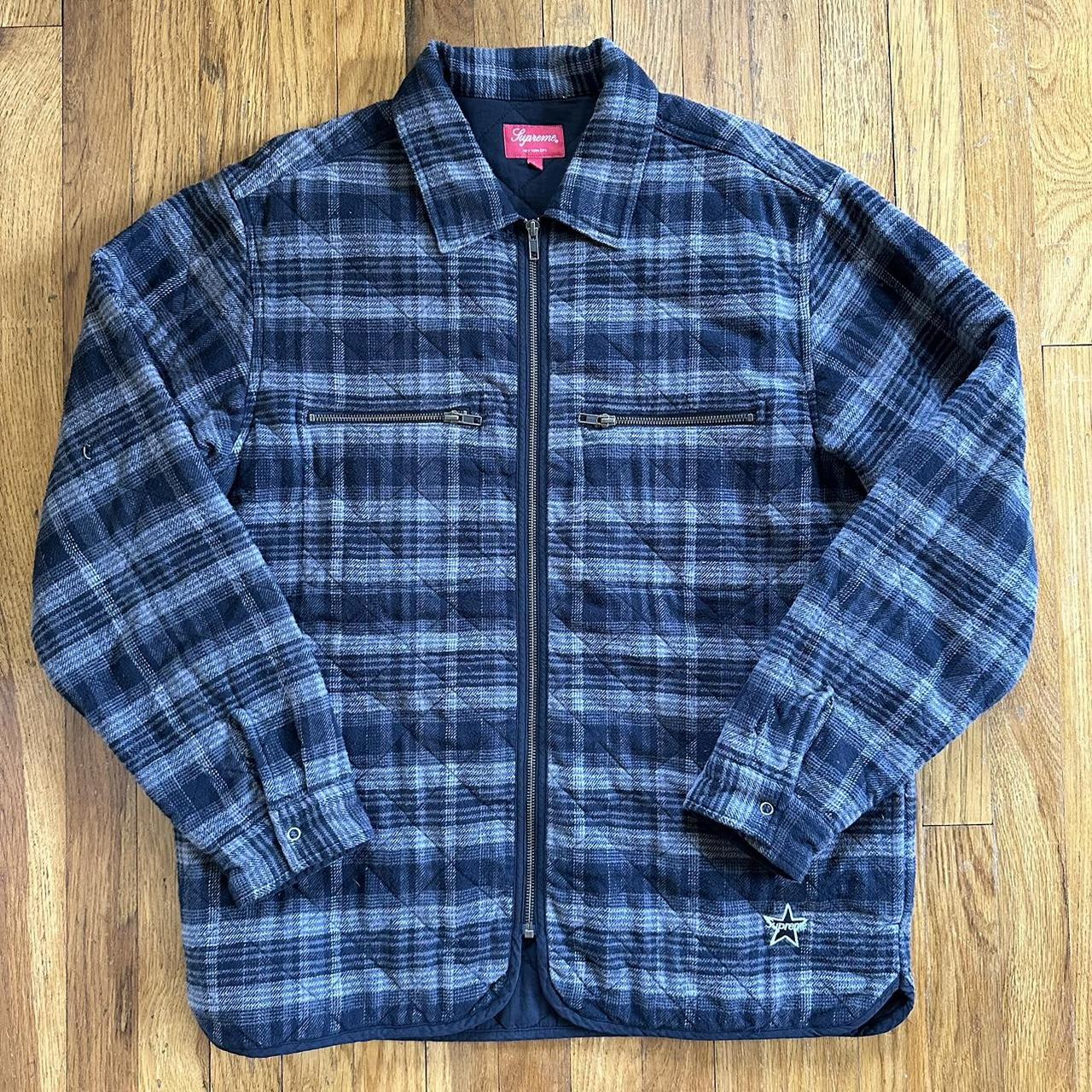 Supreme Quilted Shadow Plaid Zip up...