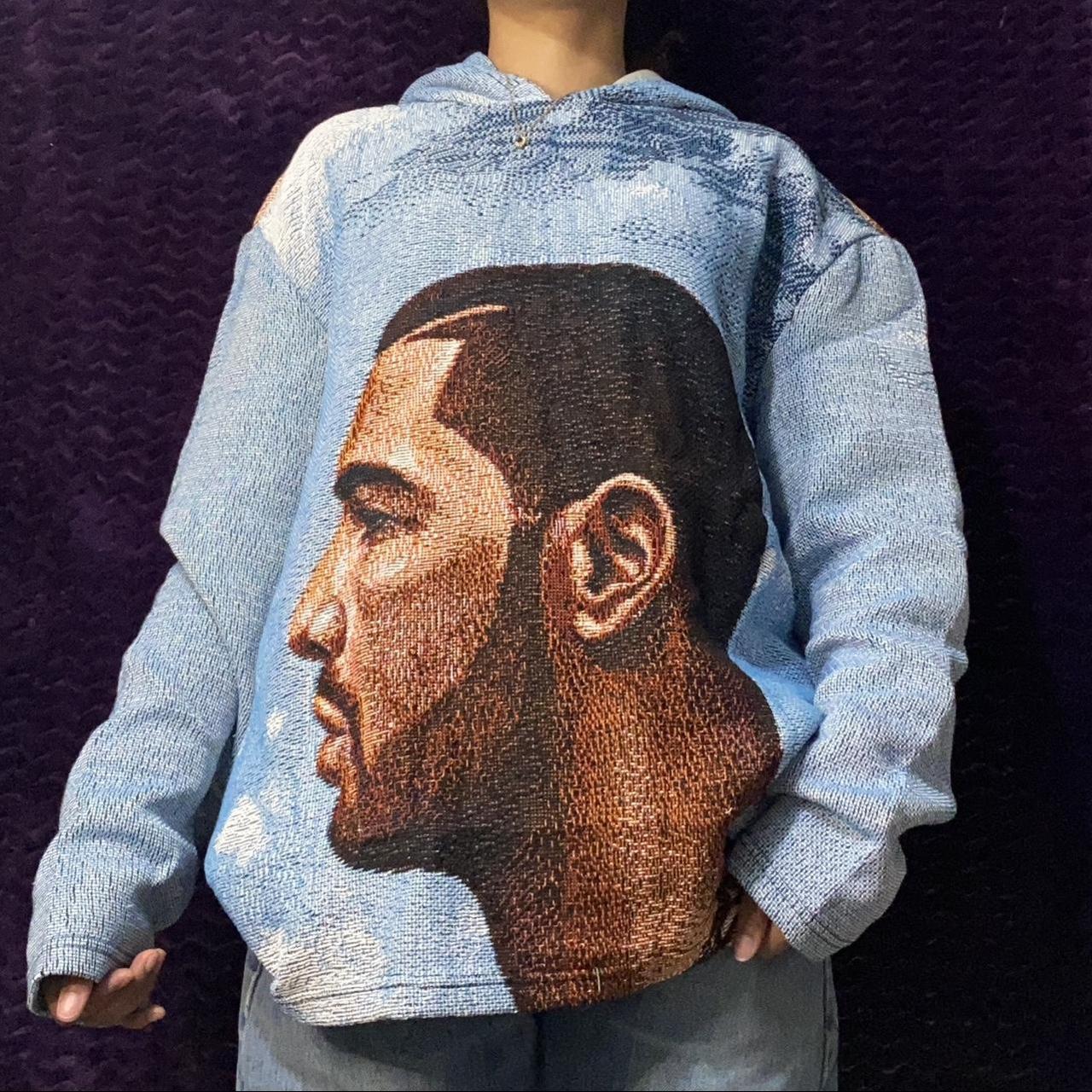 HANDMADE DRAKE TAPESTRY HOODIE ☁️ ☁️ White silk lined - Depop