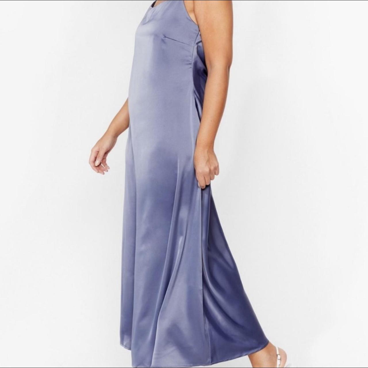 nasty gal scoop neck open back tie maxi dress