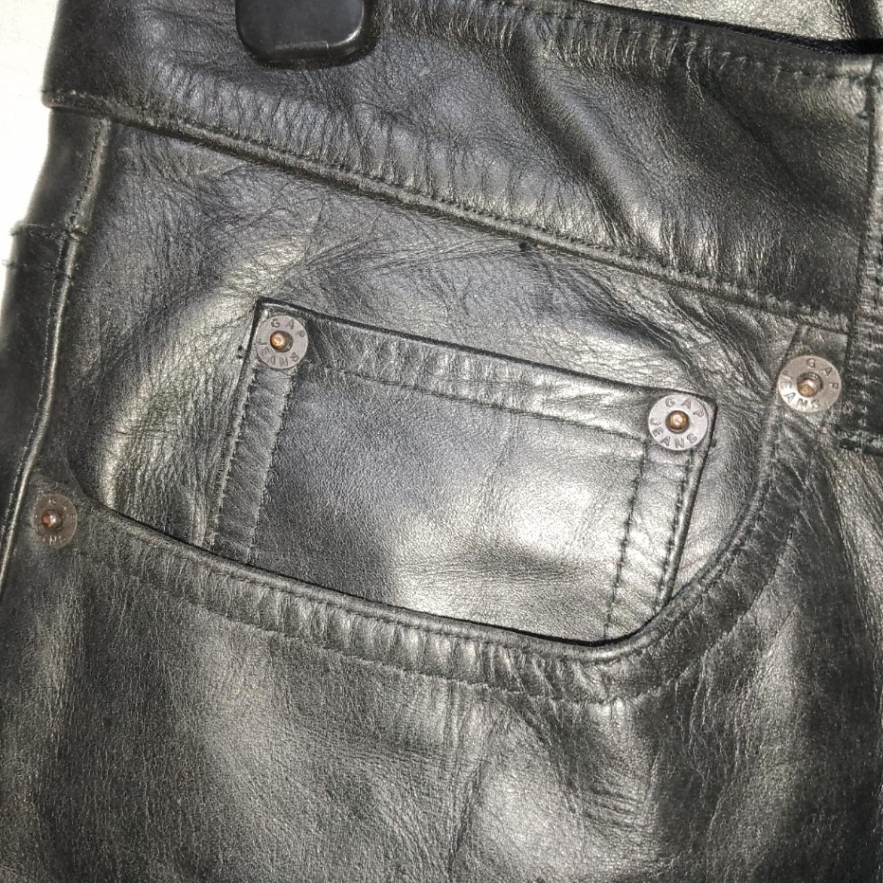 Gap Bootcut Leather Jeans Excellent Condition- v... - Depop