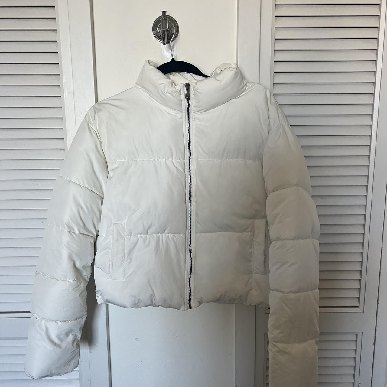 12th tribe, white puffer jacket - Depop