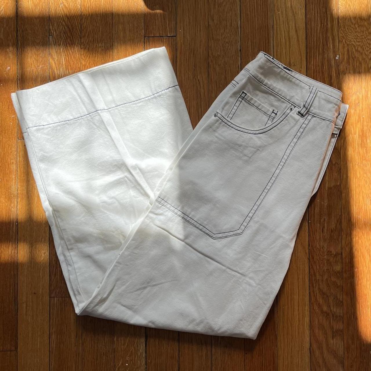 LF Markey  Women's White and Navy Trousers