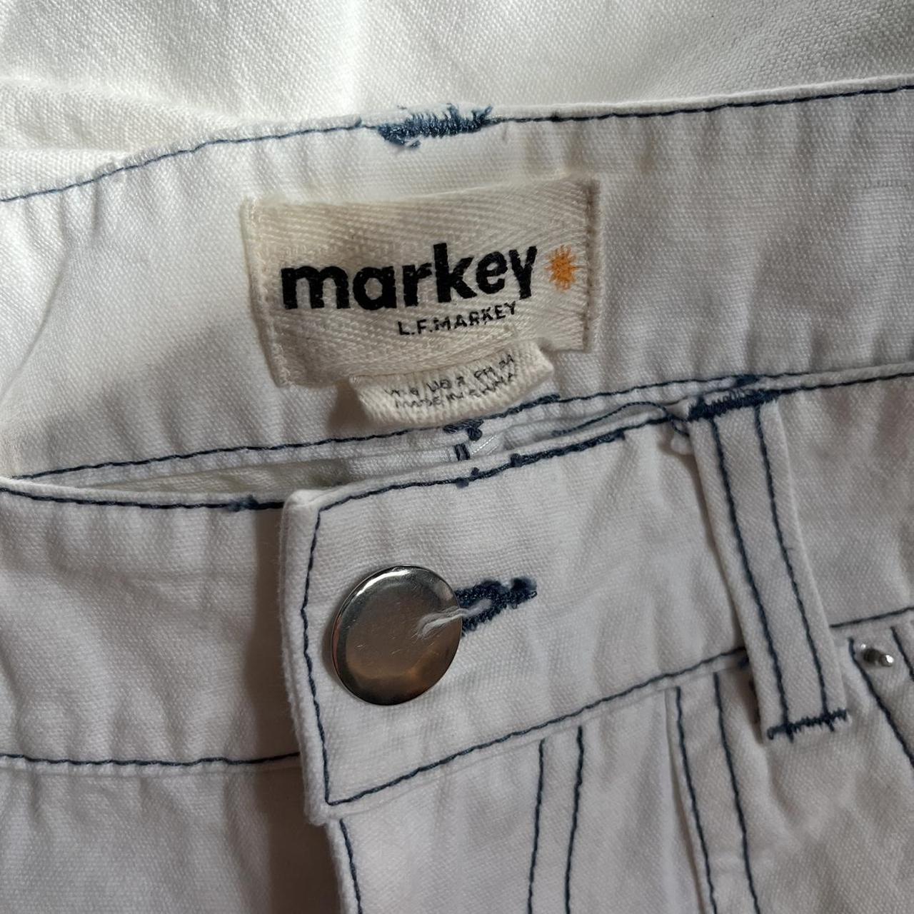 LF Markey  Women's White and Navy Trousers (3)