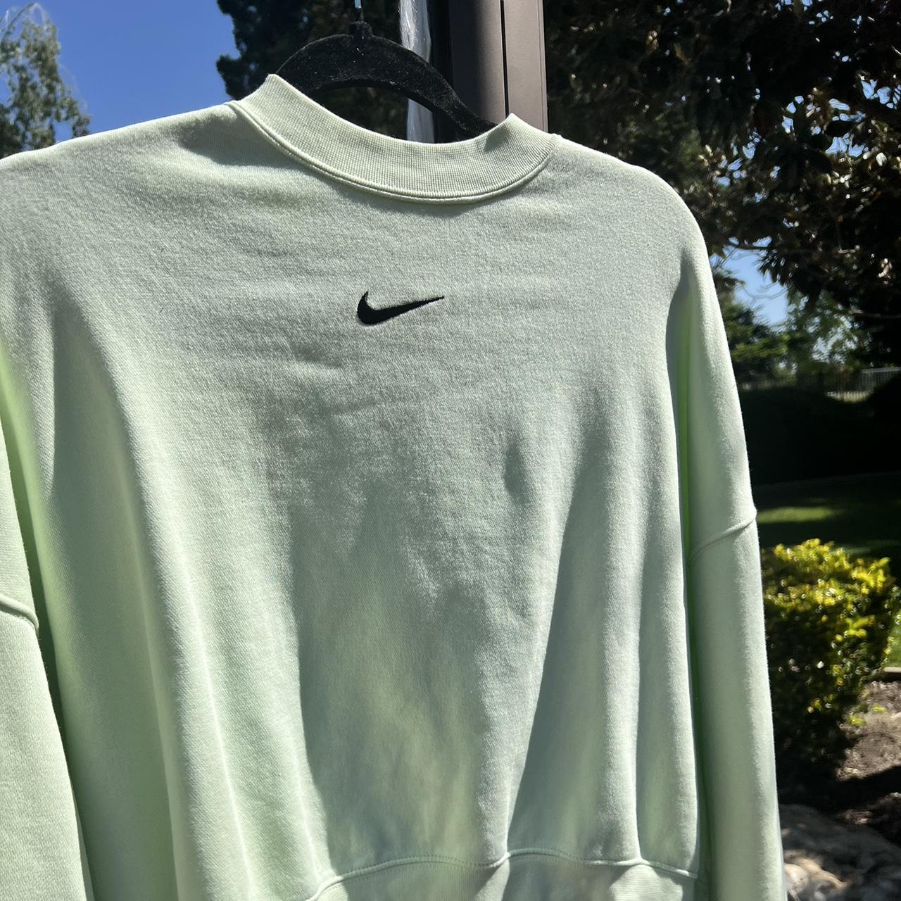 sage green nike sweatshirt