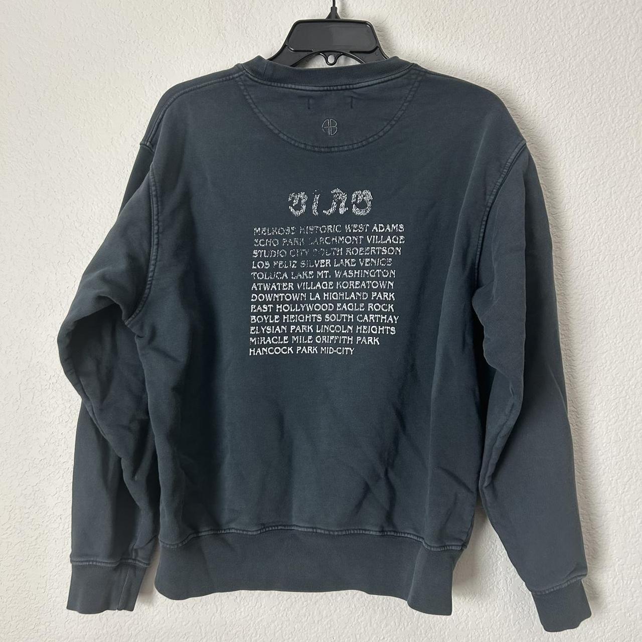 anine bing ramona biker los angeles sweatshirt, few... - Depop