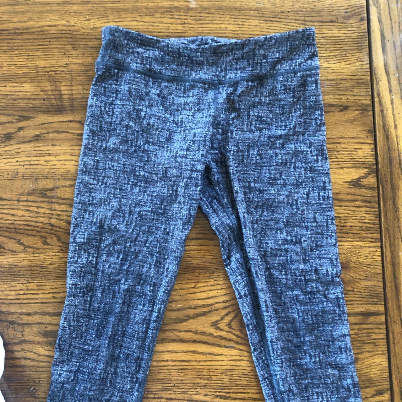Women's Grey and Black Leggings Depop