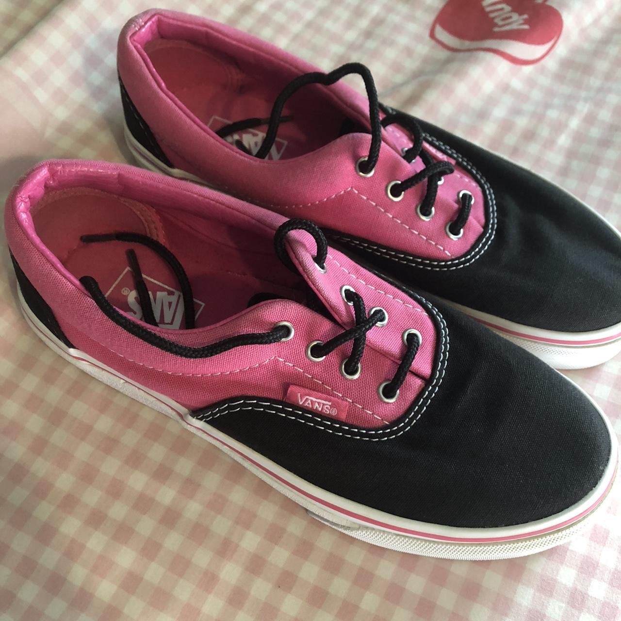 Pink black and white vans online