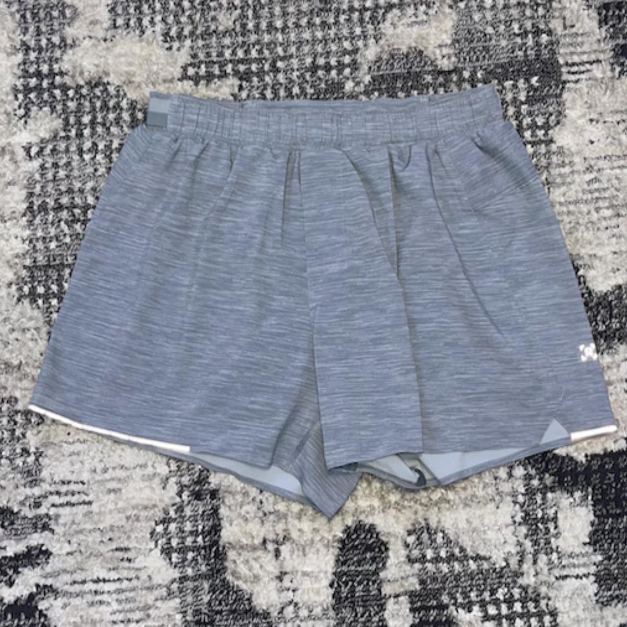 Lulu Mens Shorts Inch Inseam Lululemon Grey Running Shorts Medium,