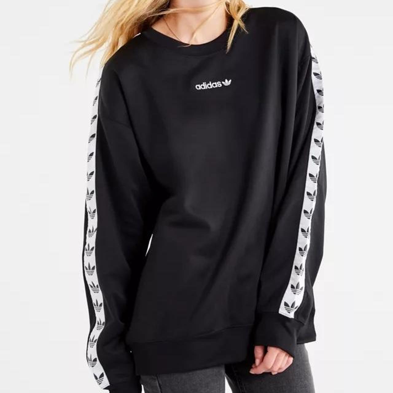 Adidas Originals Taped Crewneck Sweatshirt Size:... - Depop