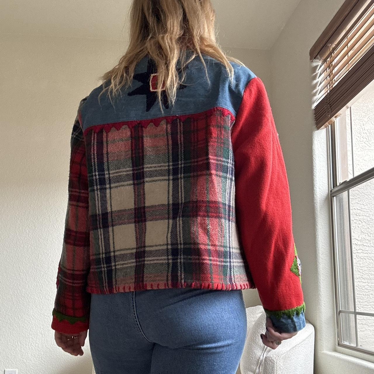 Women's Jacket - Multi/Red - M – Unique patchwork… - image 3