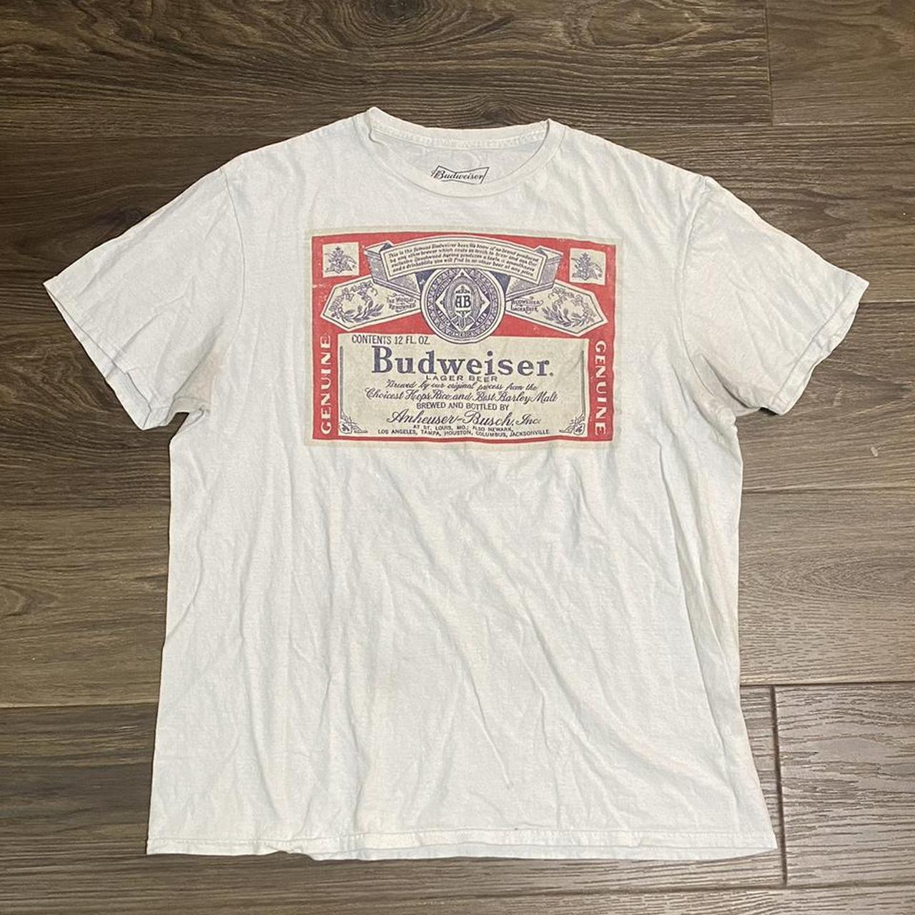 Budweiser Men's White T-shirt