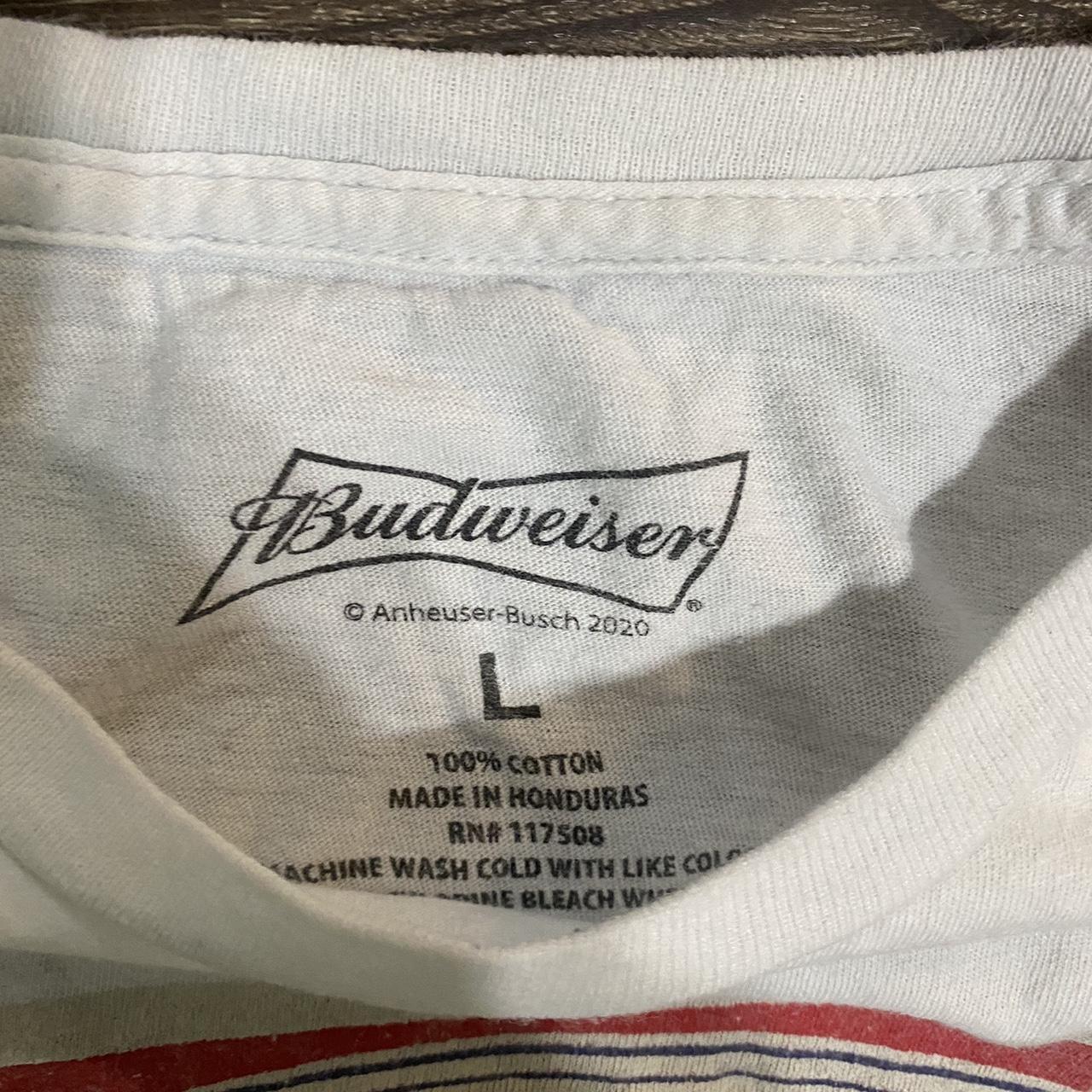 Budweiser Men's White T-shirt (2)