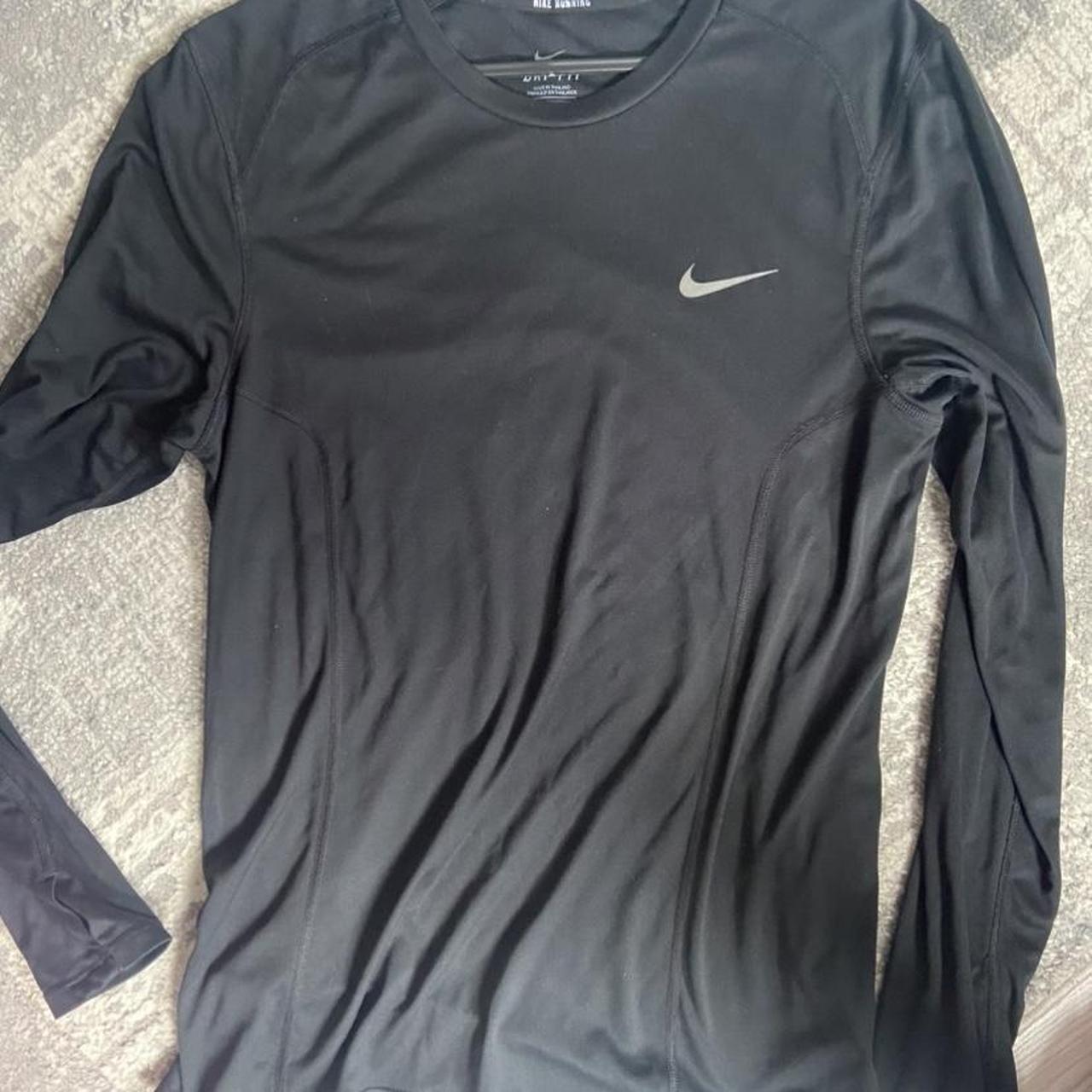 Black Nike Long sleeve tee Size S Good condition - Depop