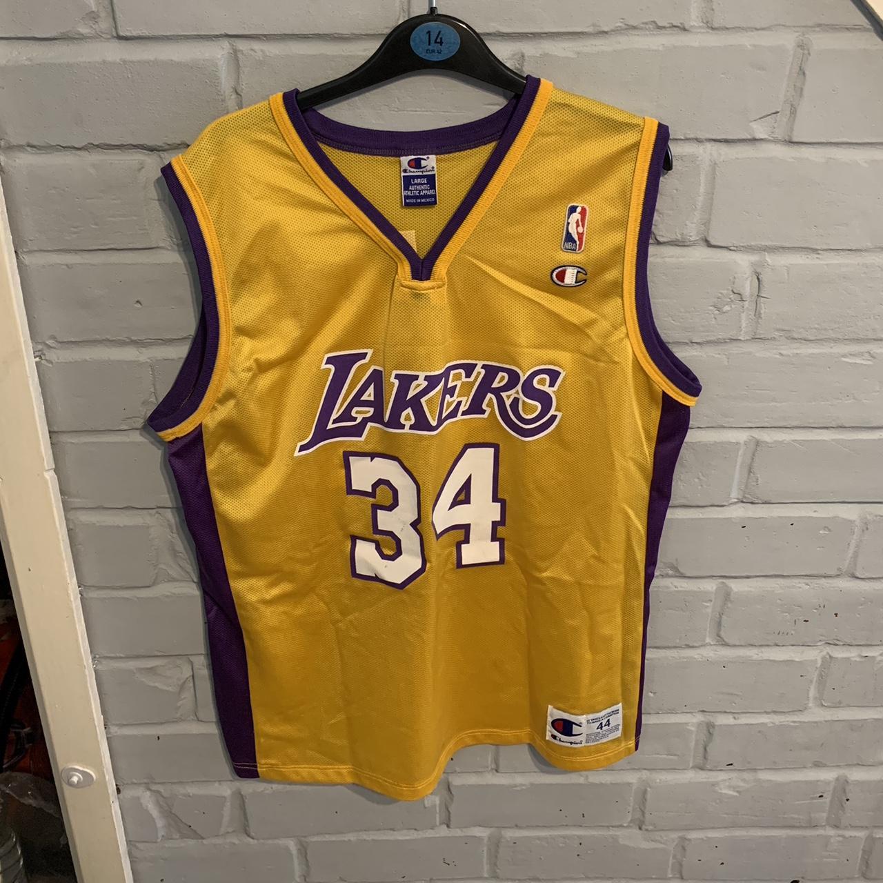 Vintage rare shaquille o neal lakers shirt Good... - Depop