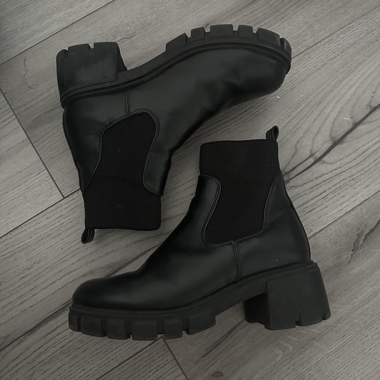 asos black flat boots