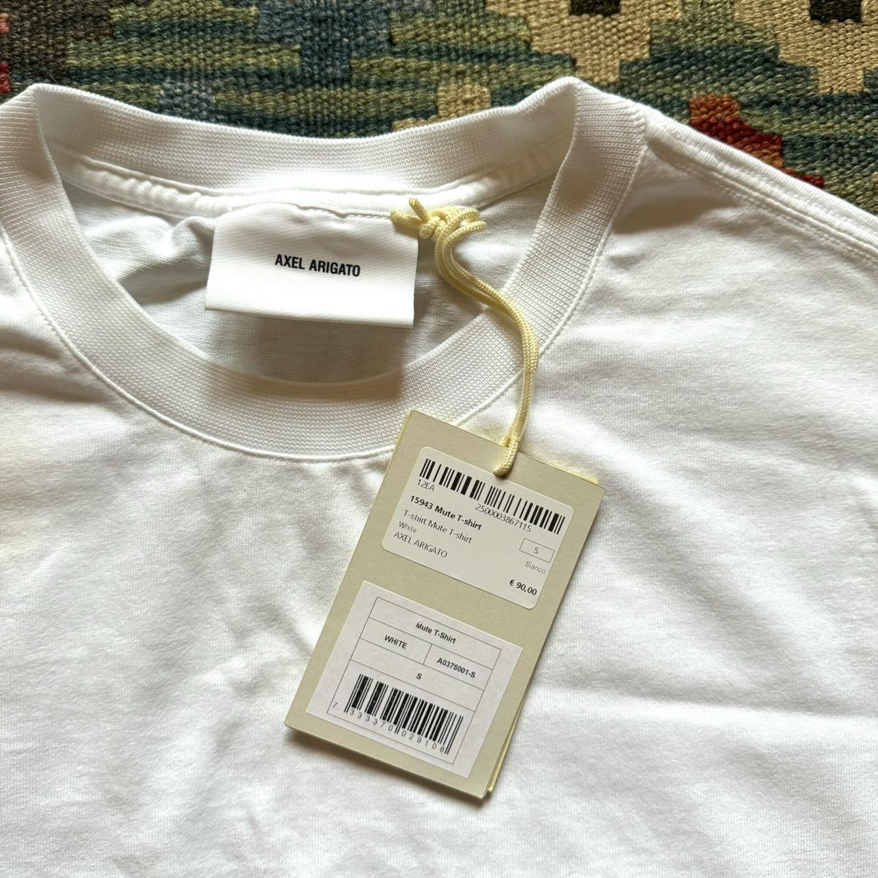 Axel Arigato tee Embroidered You re on mute Brand Depop