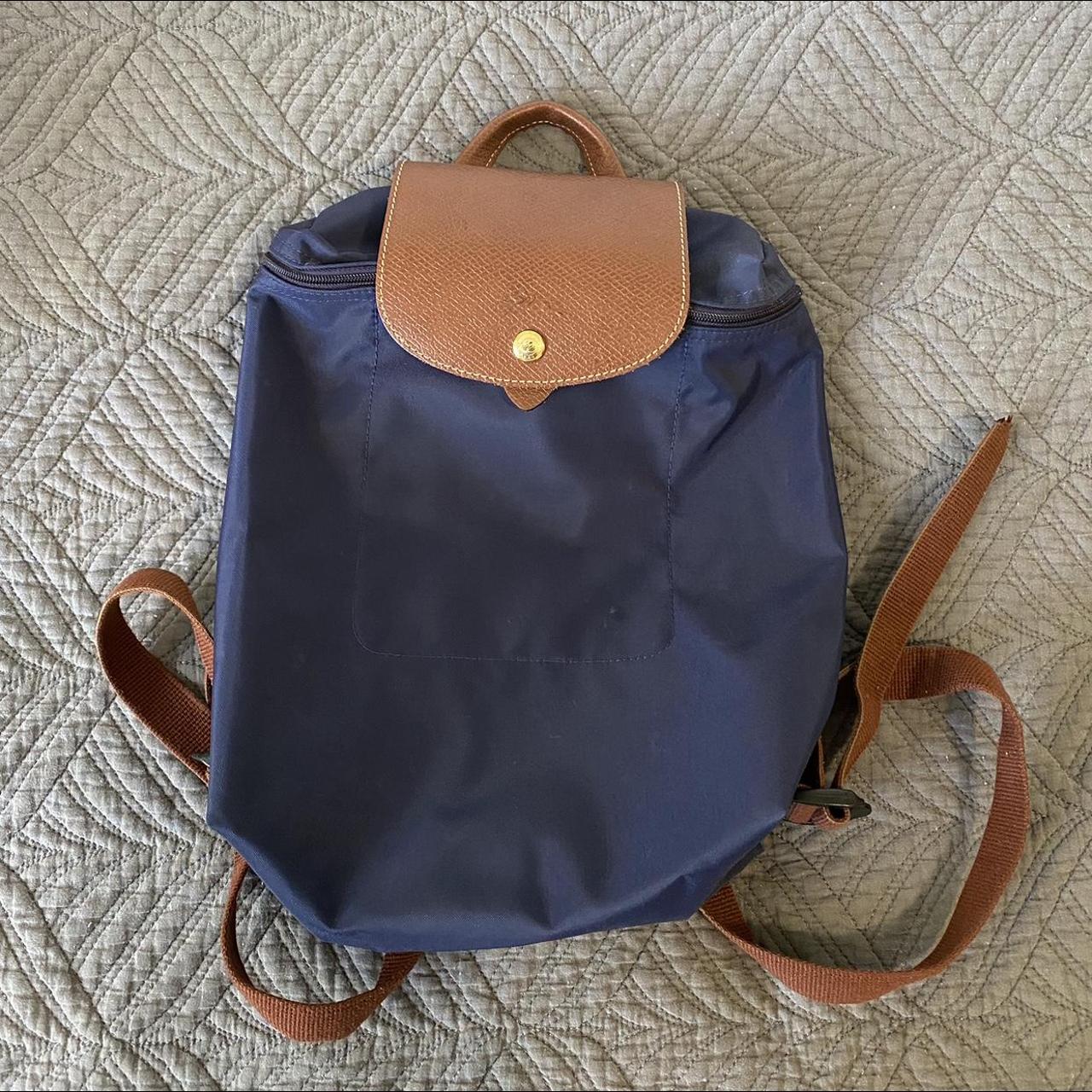 Longchamp navy backpack hot sale