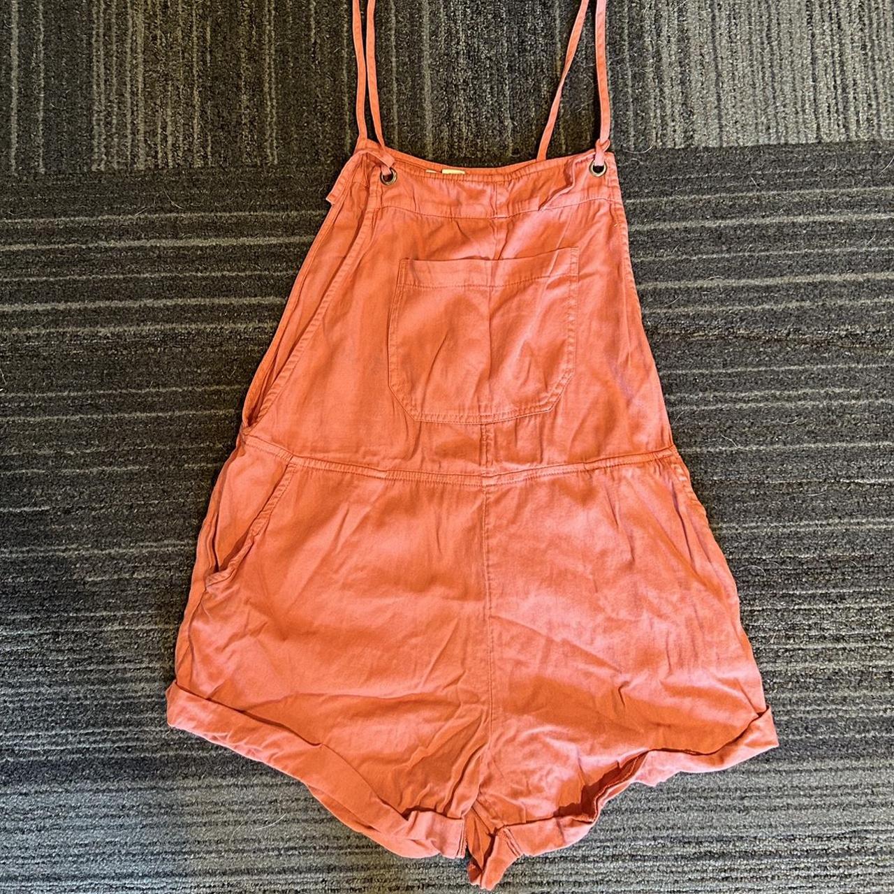 Billabong Women's Orange Dungarees-overalls
