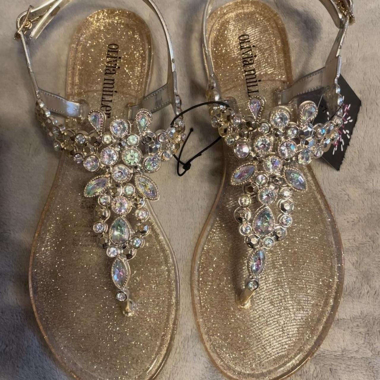 Gorgeous Olivia Miller jeweled sandals - Depop