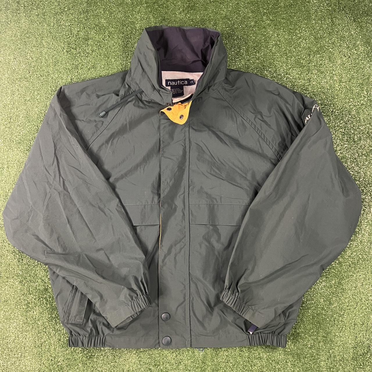Vintage 90’s green Nautica windbreaker jacket No... - Depop