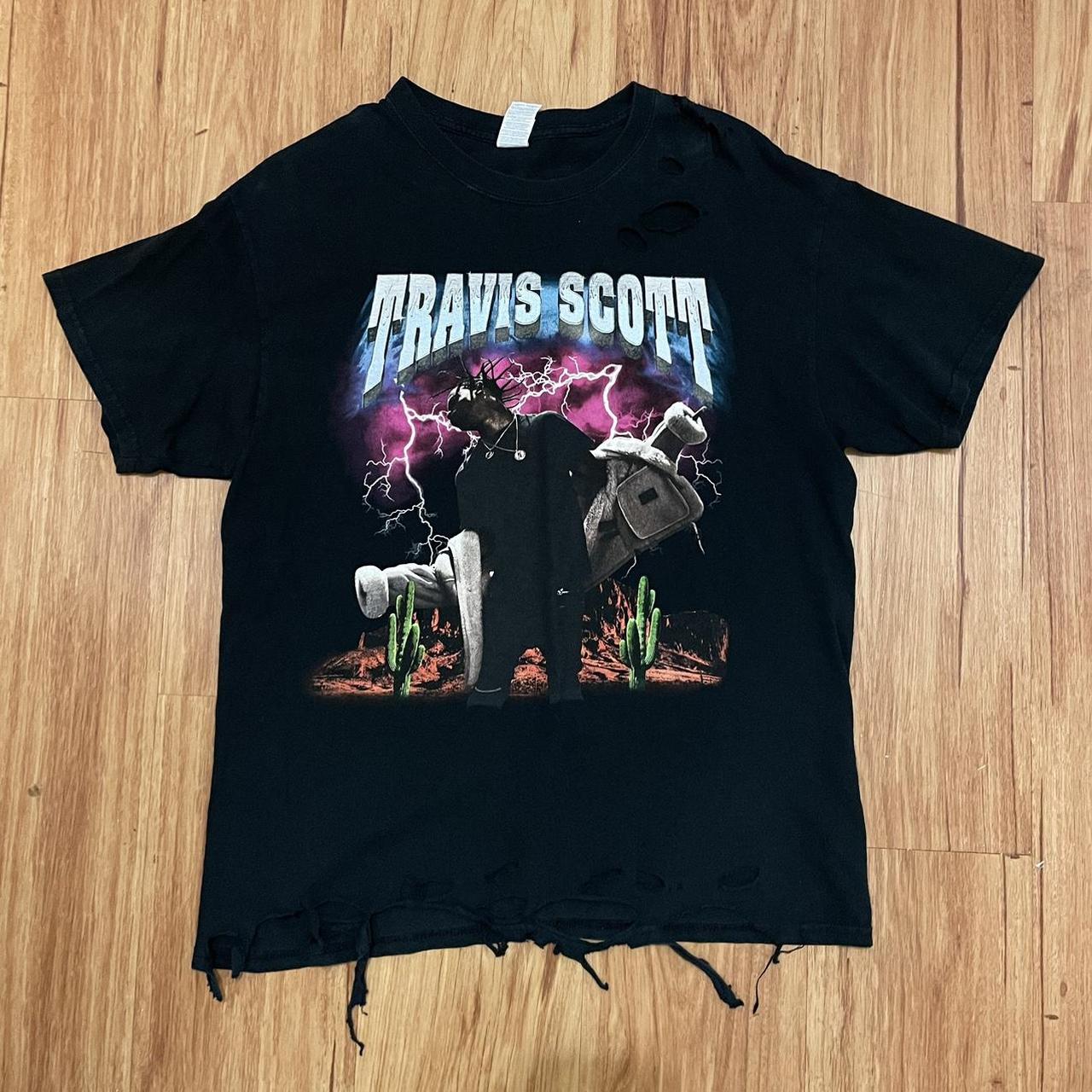 Travis Scott 2015 Rodeo Tour Lightning Tee (size L-...