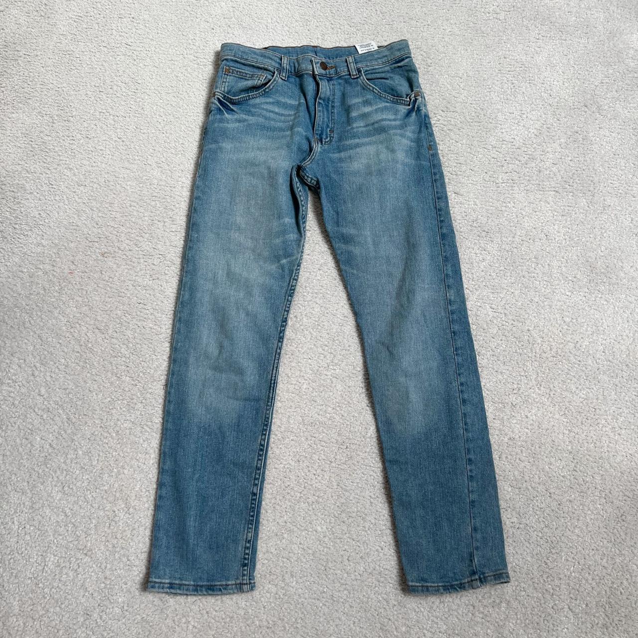 Vintage 90s wrangler light wash straight leg jeans... - Depop