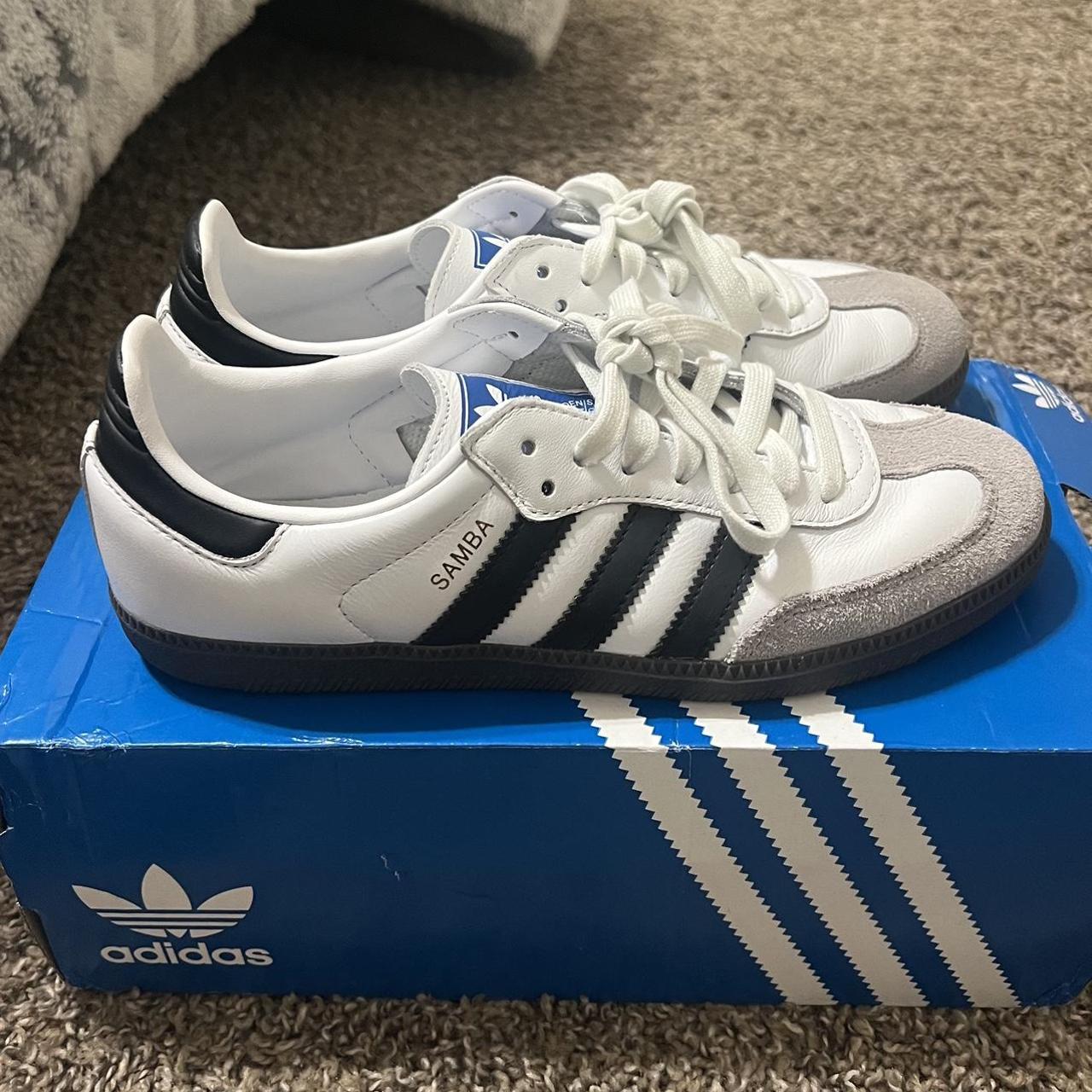 Adidas White Sambas OG Perfect condition brand new... - Depop