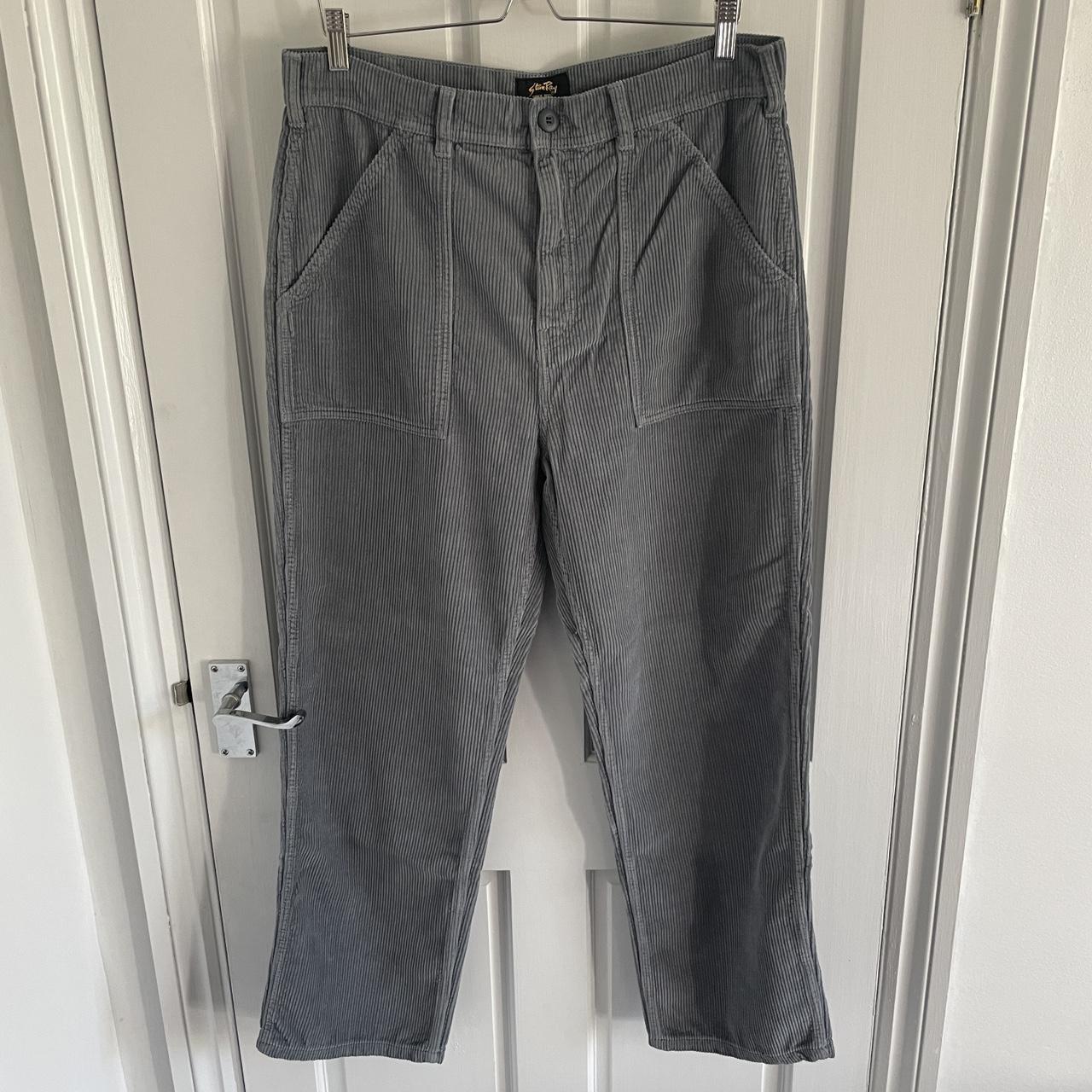 Stan Ray grey corduroy fat pant trousers Brand new... - Depop