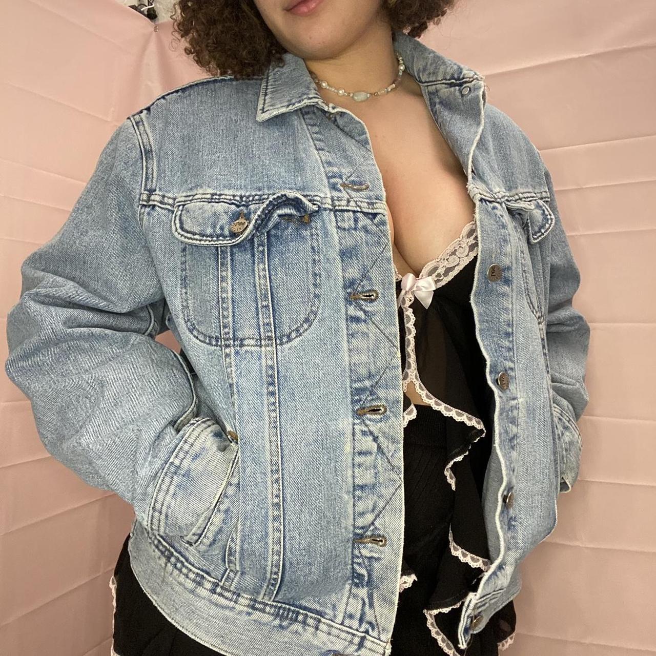 vintage Riveted Lee jean jacket ★ Size tag worn... Depop