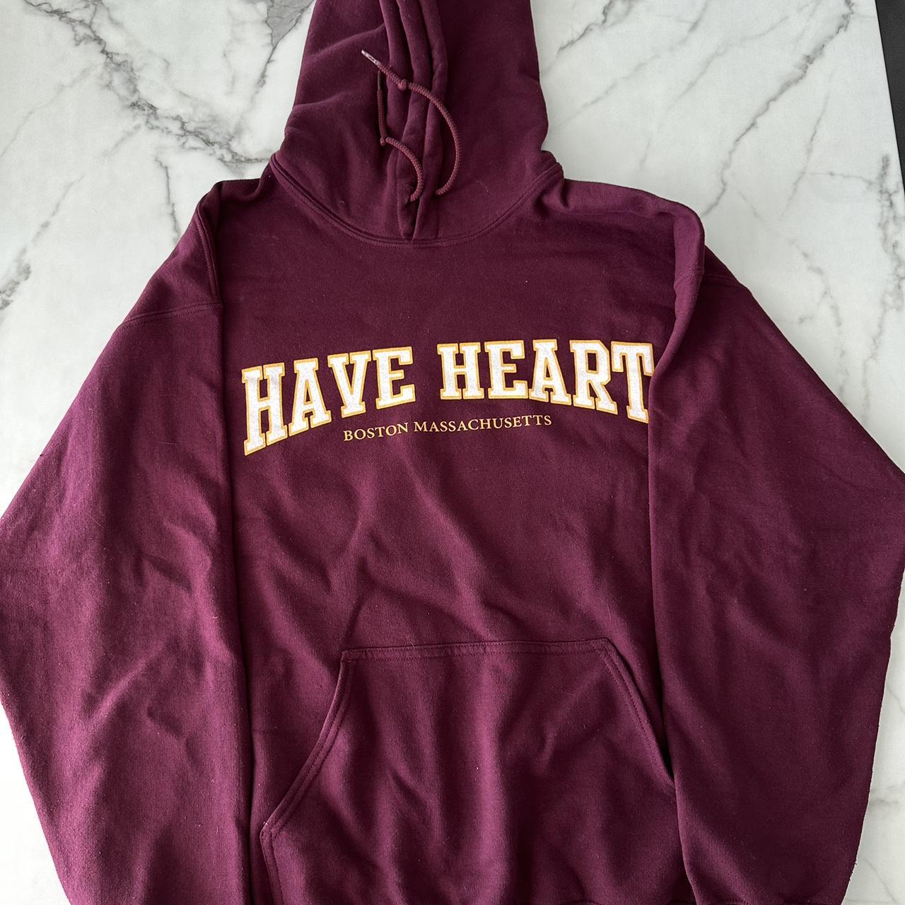 Have Heart Boston Straight Edge Hoodie Maroon... Depop