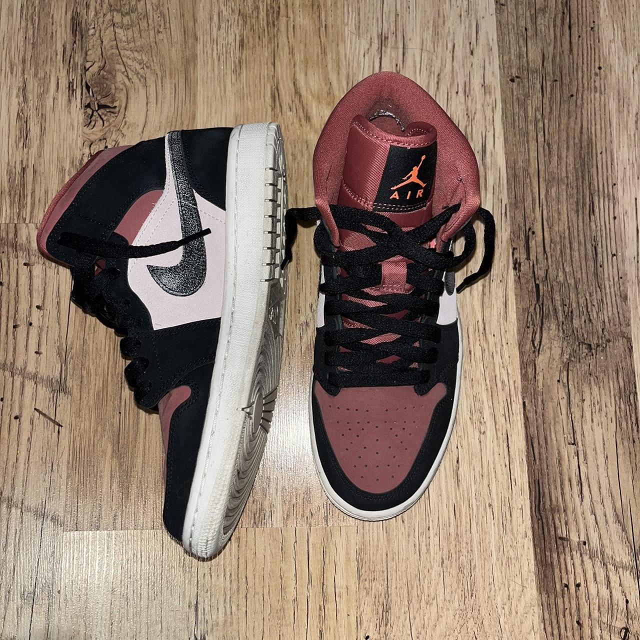 womens jordan 1 mid burgundy