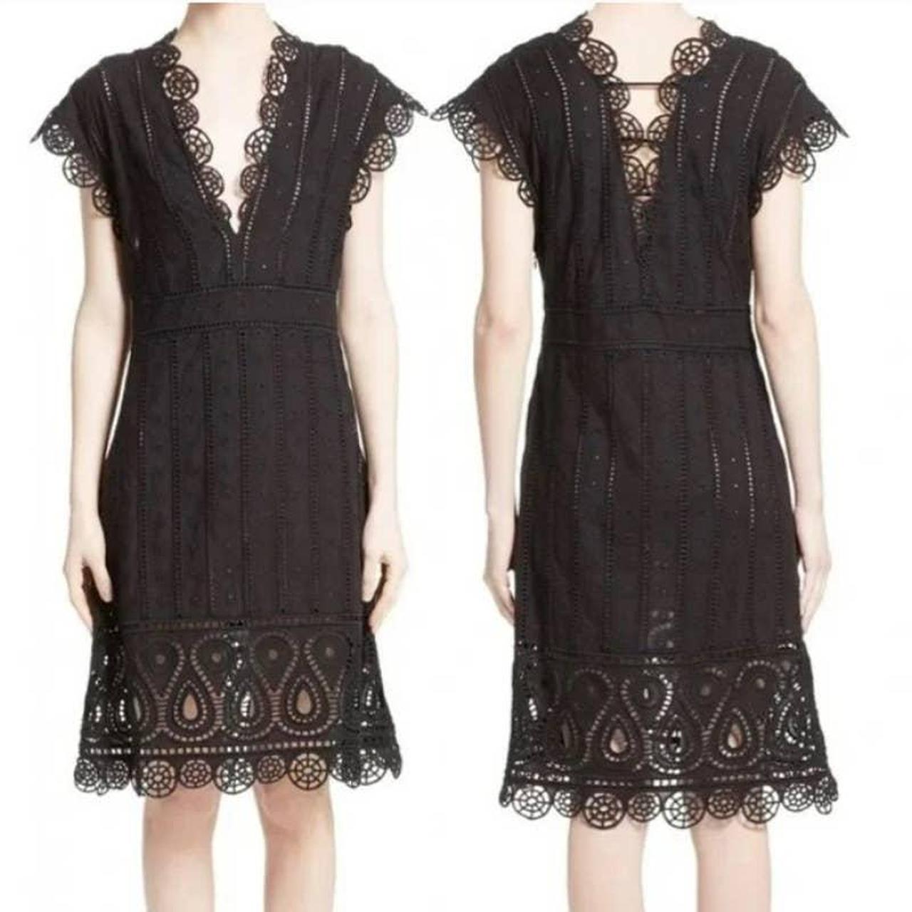 Opening Ceremony black eyelet lace 100 cotton dress Depop