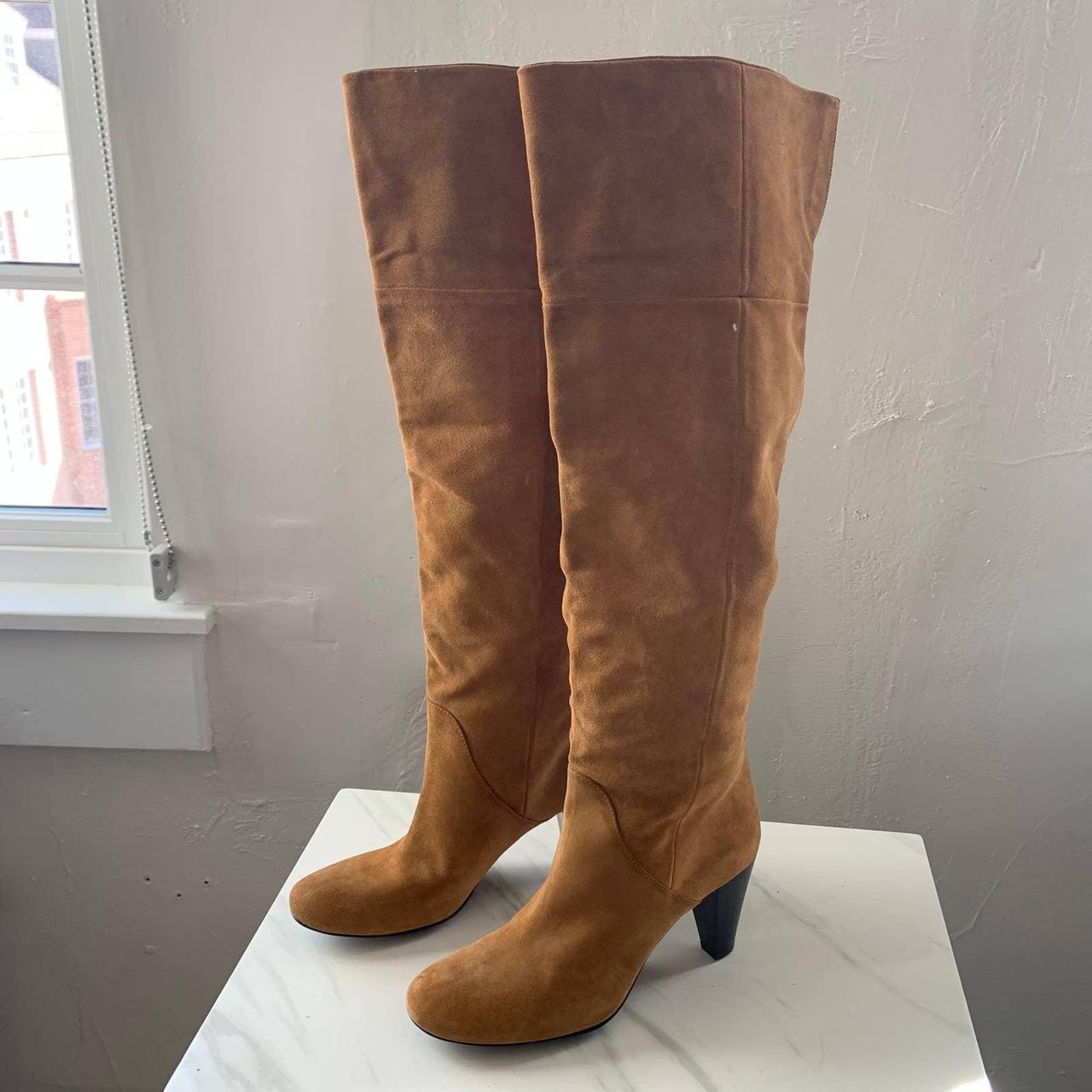 Genuine suede over hot sale the knee boots