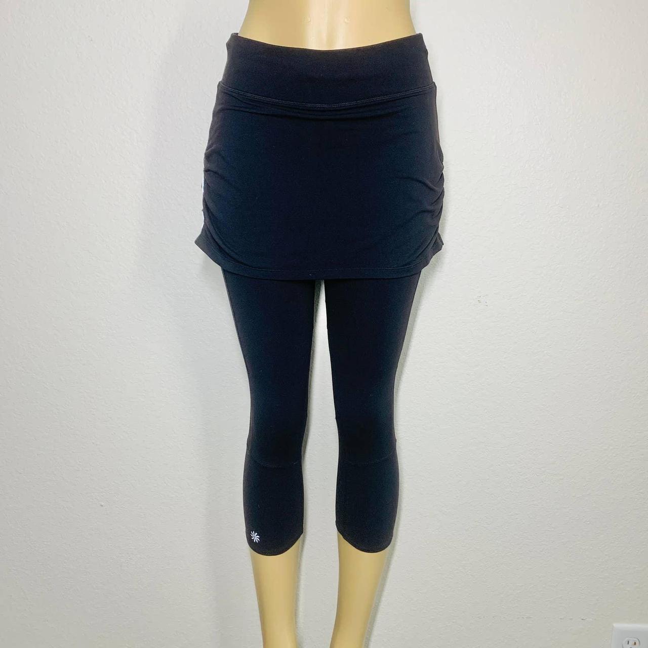 Athleta skirt leggings Contender black with - Depop