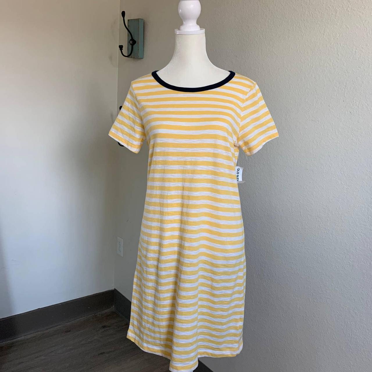 New OLD NAVY yellow stripe dress sz s womens New