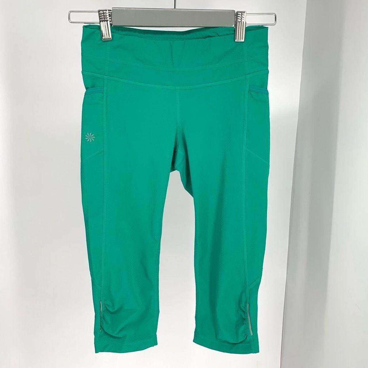 ATHLETA solid green cropped capri leggings sz xs - Depop