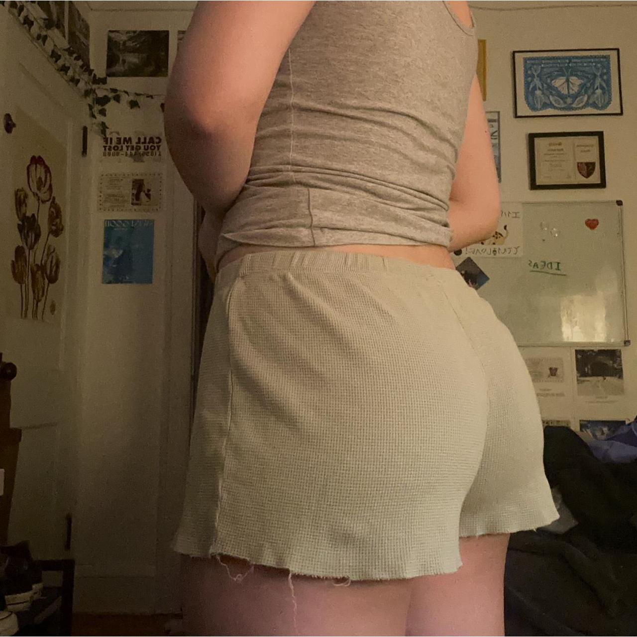 Brandy Melville Women's Green Shorts Depop