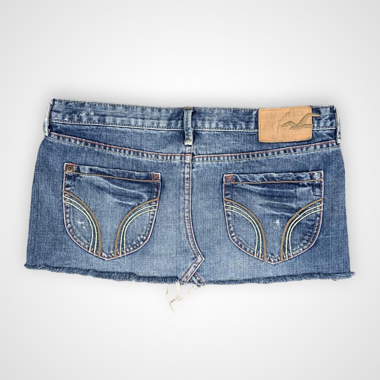 Y2k hollister mini low waisted medium wash denim... - Depop