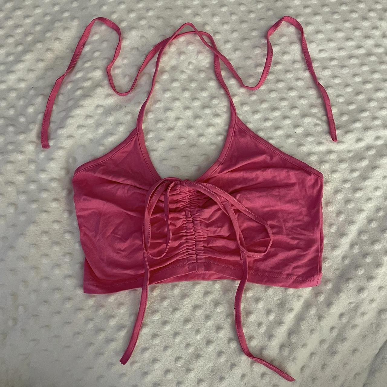 SHEIN Women's Pink Crop-top | Depop